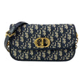 Dior Shoulder Bag 30 Montaigne Oblique Dark Navy Ivory Black