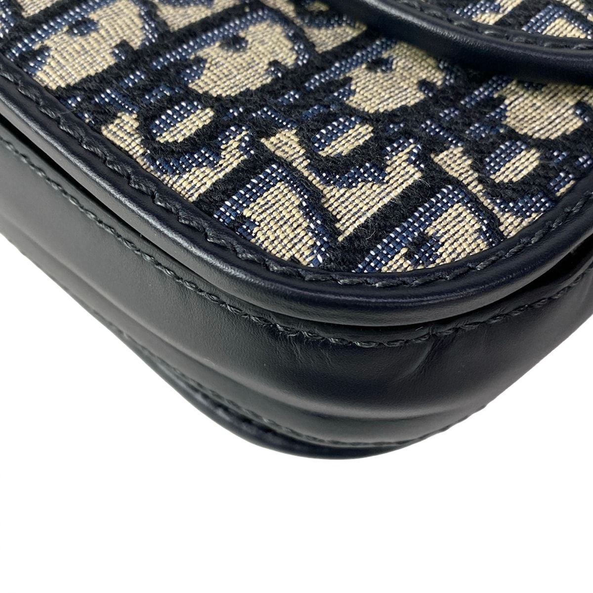 Dior Shoulder Bag 30 Montaigne Oblique Dark Navy Ivory Black — view 7