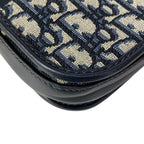 Dior Shoulder Bag 30 Montaigne Oblique Dark Navy Ivory Black — view 8