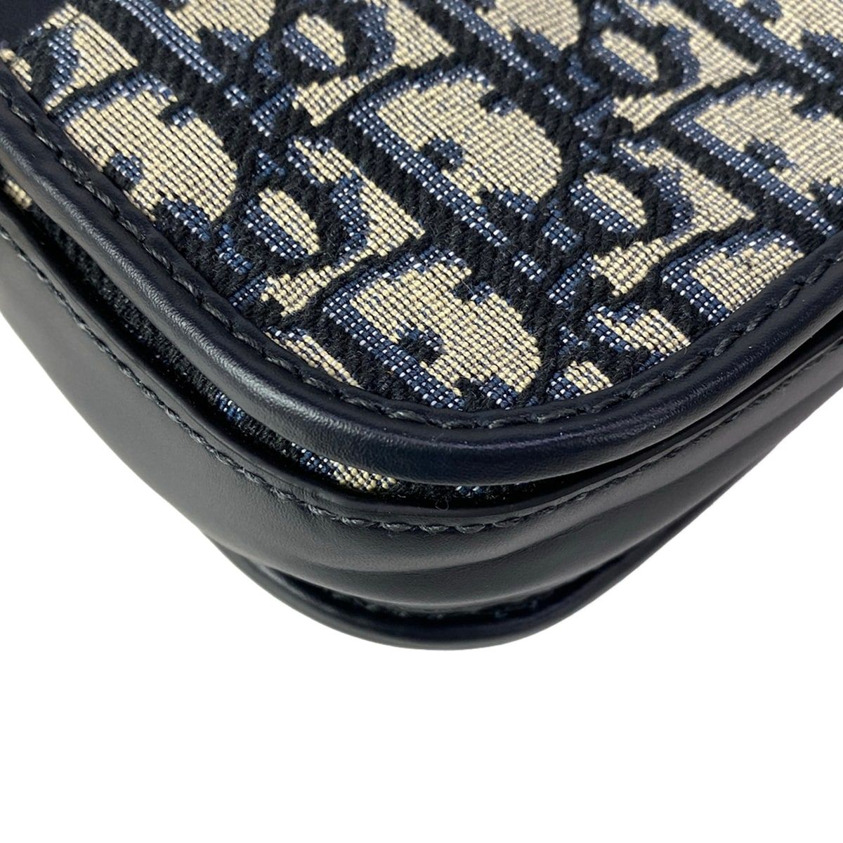 Dior Shoulder Bag 30 Montaigne Oblique Dark Navy Ivory Black — view 8