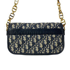 Dior Shoulder Bag 30 Montaigne Oblique Dark Navy Ivory Black — view 3