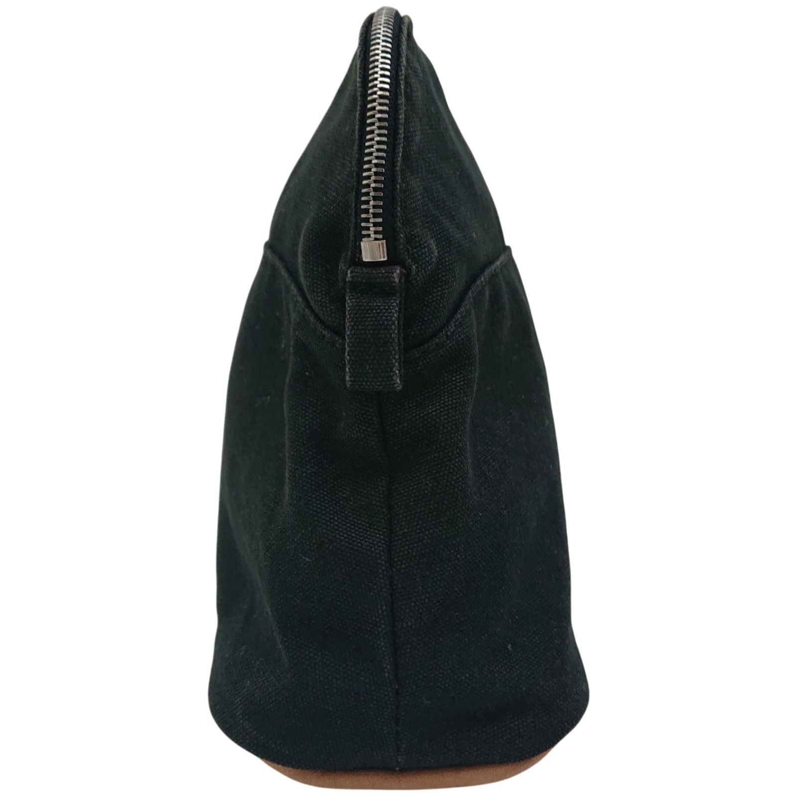 Hermes Bolide Pouch Mmh Logo Leather Black — view 5
