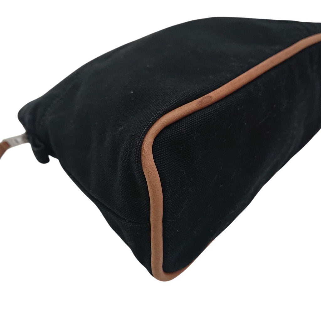 Hermes Bolide Pouch Mmh Logo Leather Black — view 8