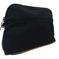 Hermes Bolide Pouch Mmh Logo Leather Black