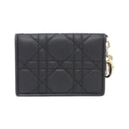 Dior Lady Dior Blue Card Holder Case — view 2