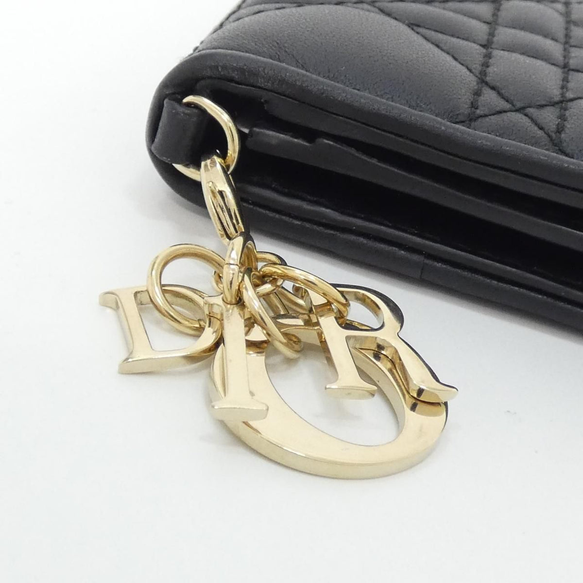 Dior Lady Dior Blue Card Holder Case — view 3