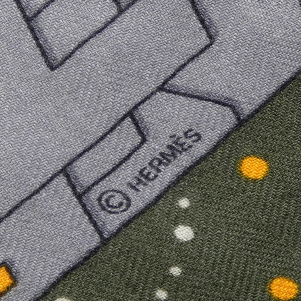 Hermes Shawl Scarf Navy — view 4