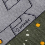 Hermes Shawl Scarf Navy — view 4