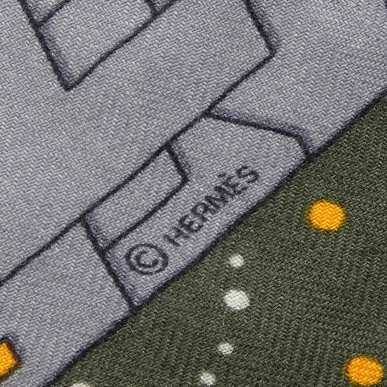 Hermes Shawl Scarf Navy — view 4