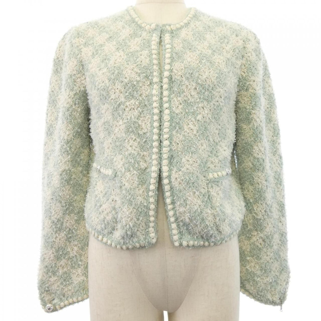 Chanel Collarless Jacket White