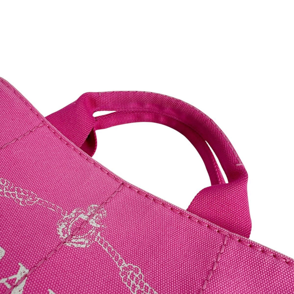 Prada Canvas Tote Canapa Pink — view 9