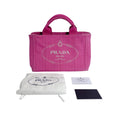Prada Canvas Tote Canapa Pink