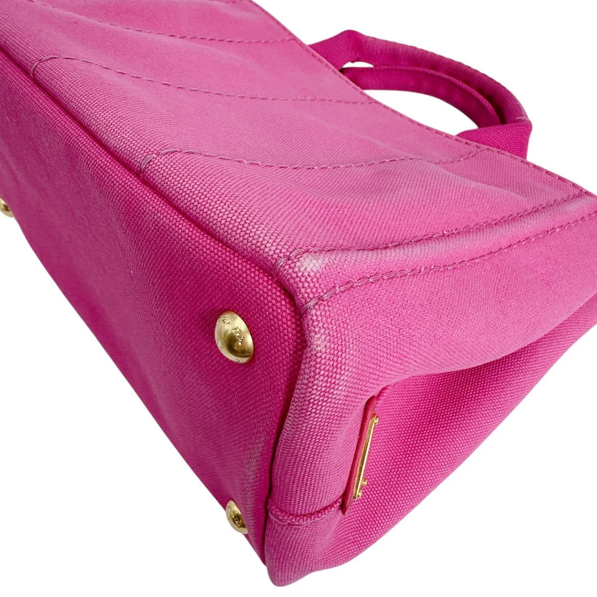 Prada Canvas Tote Canapa Pink — view 7