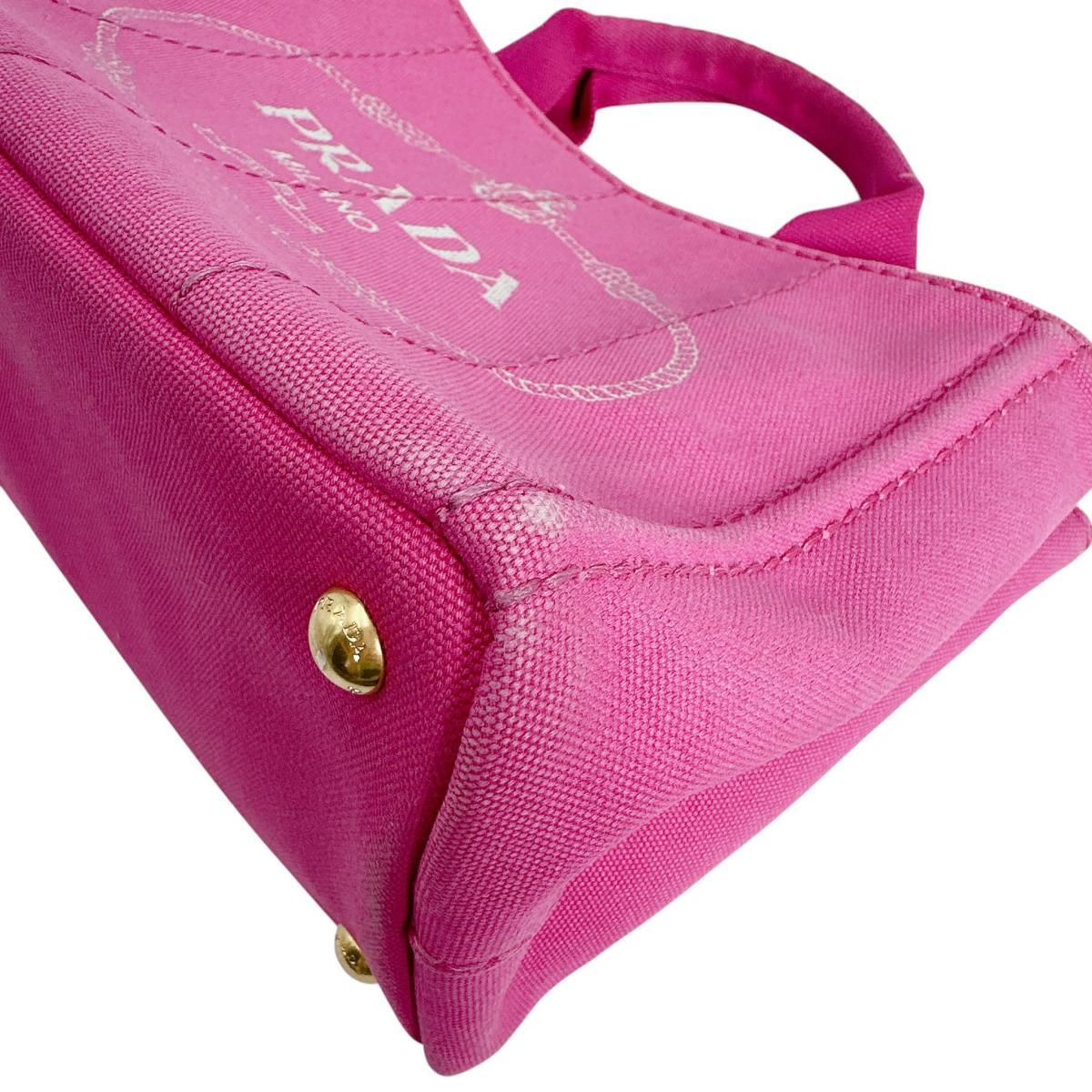 Prada Canvas Tote Canapa Pink — view 5