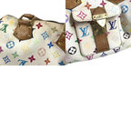 Louis Vuitton Handbag Speedy 30 Monogram Multicolor Canvas Blanc White — view 9