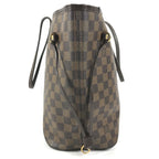 Louis Vuitton Tote Neverfull MM Damier Canvas Ebene Brown — view 4