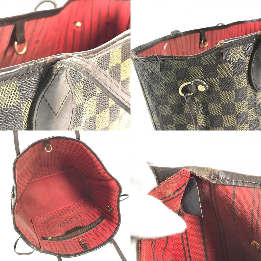 Louis Vuitton Tote Neverfull MM Damier Canvas Ebene Brown — view 8