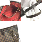 Louis Vuitton Tote Neverfull MM Damier Canvas Ebene Brown — view 9