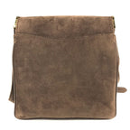 Fendi Shoulder Bag FF Logo Suede Brown — view 2