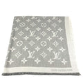 Louis Vuitton Shawl Logo Cashmere Gray Scarf