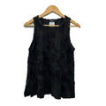 Chanel Sleeveless Top 38 M Dark Gray Black Crew