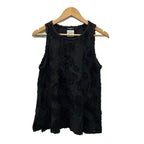 Chanel Sleeveless Top 38 M Dark Gray Black Crew