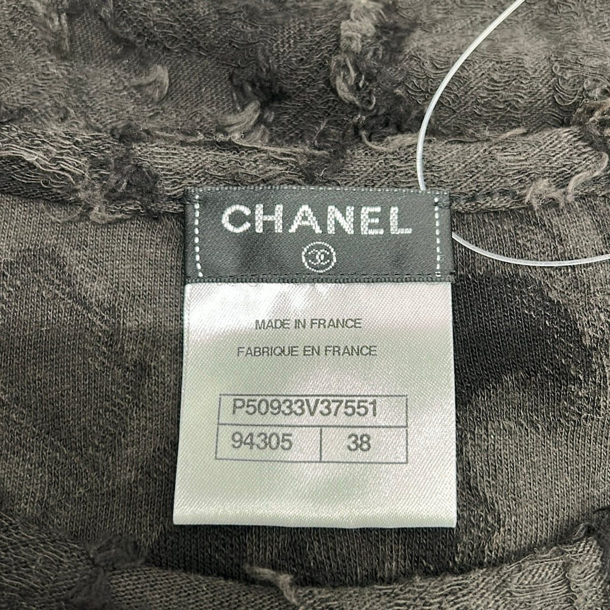 Chanel Sleeveless Top 38 M Dark Gray Black Crew — view 3