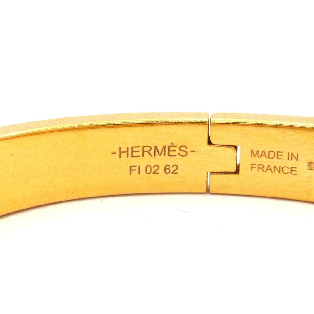 Hermes Bangle Mini Click Chaine D'ancre Gold Ivory Silver Bracelet — view 4