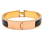 Hermes Bangle Click Pink Gold Black Bracelet — view 3