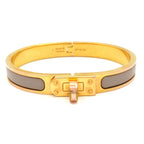 Hermes Bangle Mini Click Kelly Gold Gray Ju Bracelet