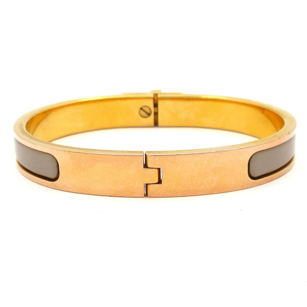 Hermes Bangle Mini Click Kelly Gold Gray Ju Bracelet — view 3