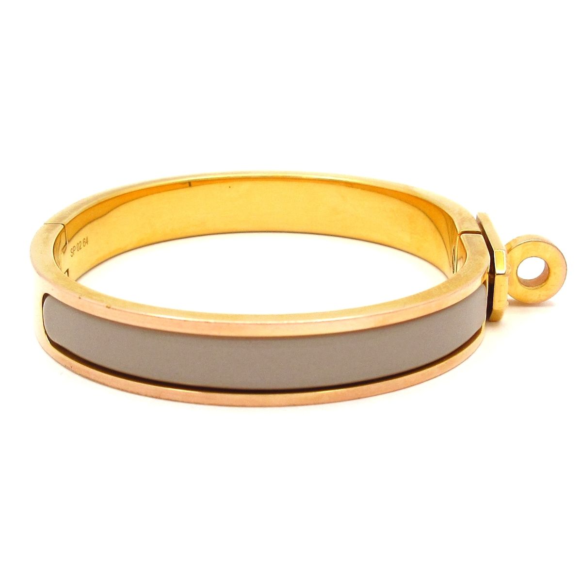 Hermes Bangle Mini Click Kelly Gold Gray Ju Bracelet — view 2