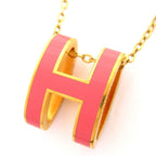 Hermes Necklace Pop Pink Gold