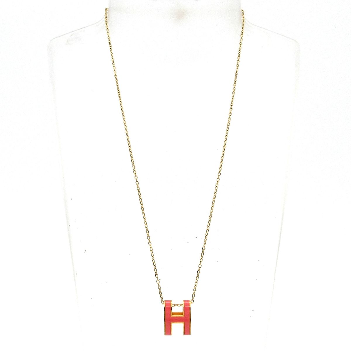 Hermes Necklace Pop Pink Gold — view 2