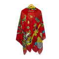 Hermes Shawl Red Yellow Multi Paz Universal Cotton Scarf