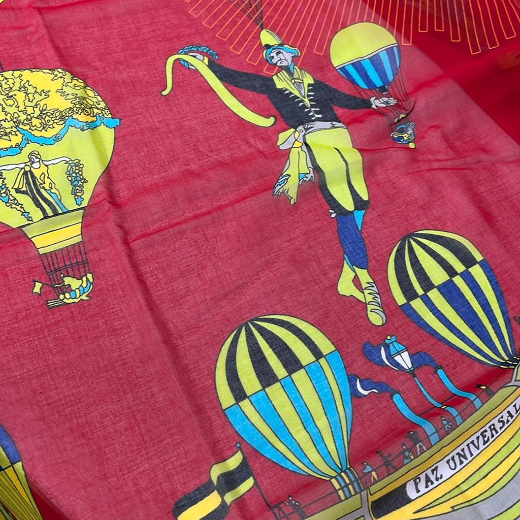 Hermes Shawl Red Yellow Multi Paz Universal Cotton Scarf — view 5