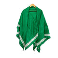 Hermes Shawl Green White Cotton Scarf