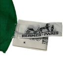 Hermes Shawl Green White Cotton Scarf — view 3