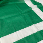 Hermes Shawl Green White Cotton Scarf — view 6