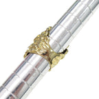 Gucci Lion Head Metal Stone Gold Ring — view 7