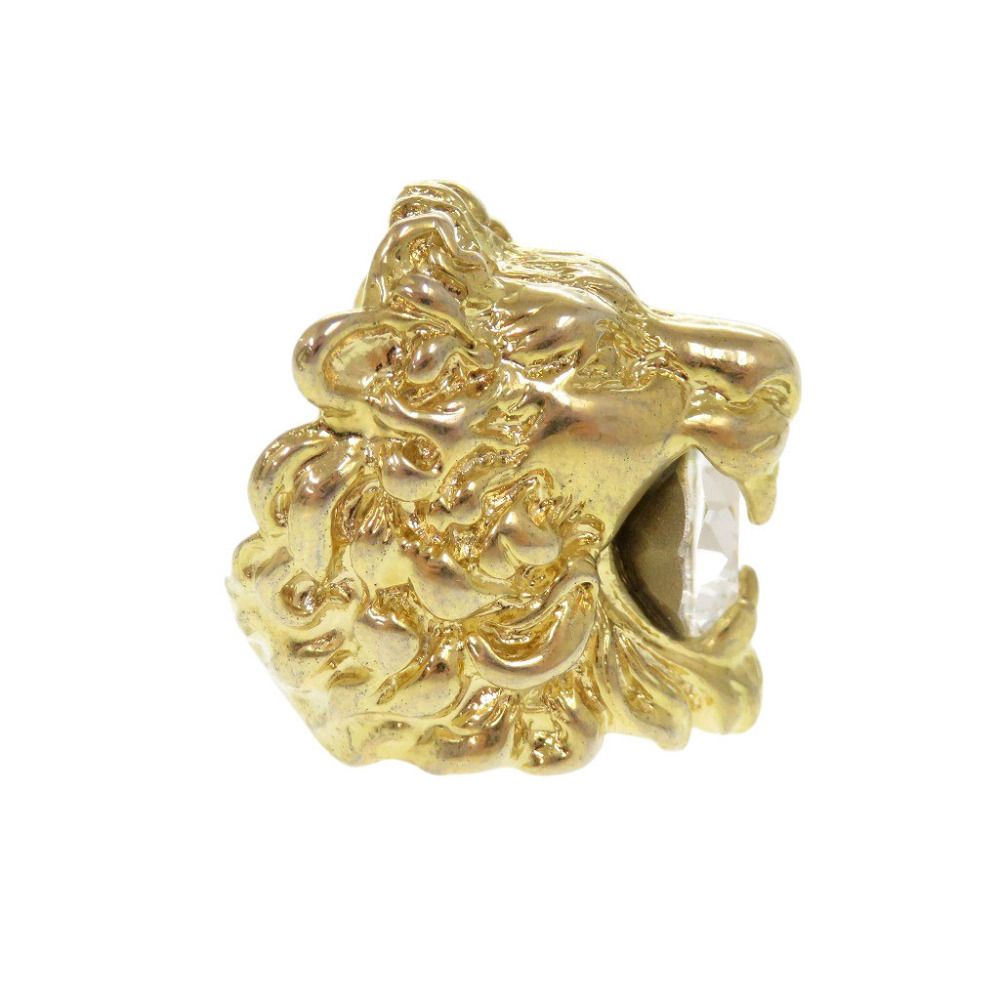 Gucci Lion Head Metal Stone Gold Ring — view 5