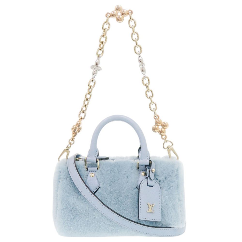 Louis Vuitton Nano Speedy IC 2-Way Leather Mink Furite Blue Handbag