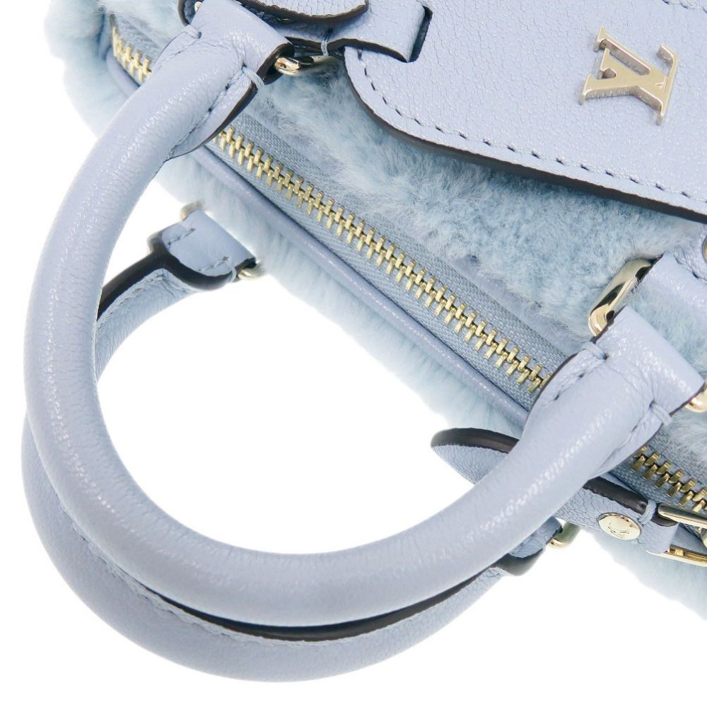 Louis Vuitton Nano Speedy IC 2-Way Leather Mink Furite Blue Handbag — view 7