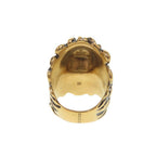 Gucci Lion Head Metal Stone Gold Ring — view 4