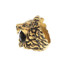 Gucci Lion Head Metal Stone Gold Ring — view 3