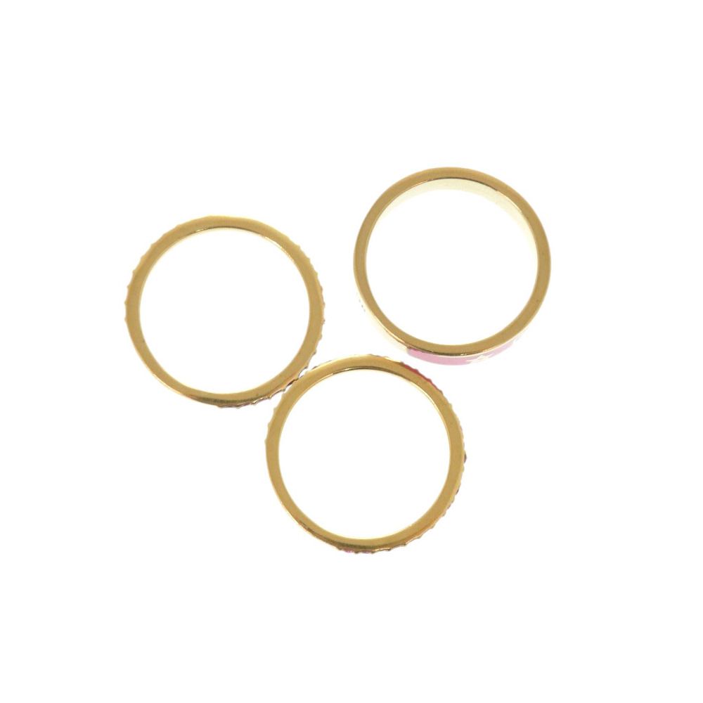 Dior Code Triple Strand Ring Metal Gold Pink — view 7