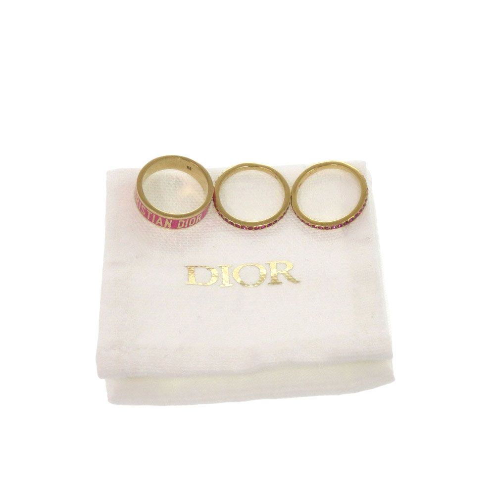 Dior Code Triple Strand Ring Metal Gold Pink — view 2