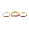 Dior Code Triple Strand Ring Metal Gold Pink