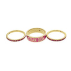 Dior Code Triple Strand Ring Metal Gold Pink