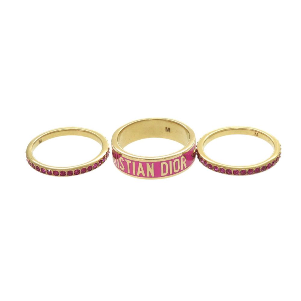 Dior Code Triple Strand Ring Metal Gold Pink